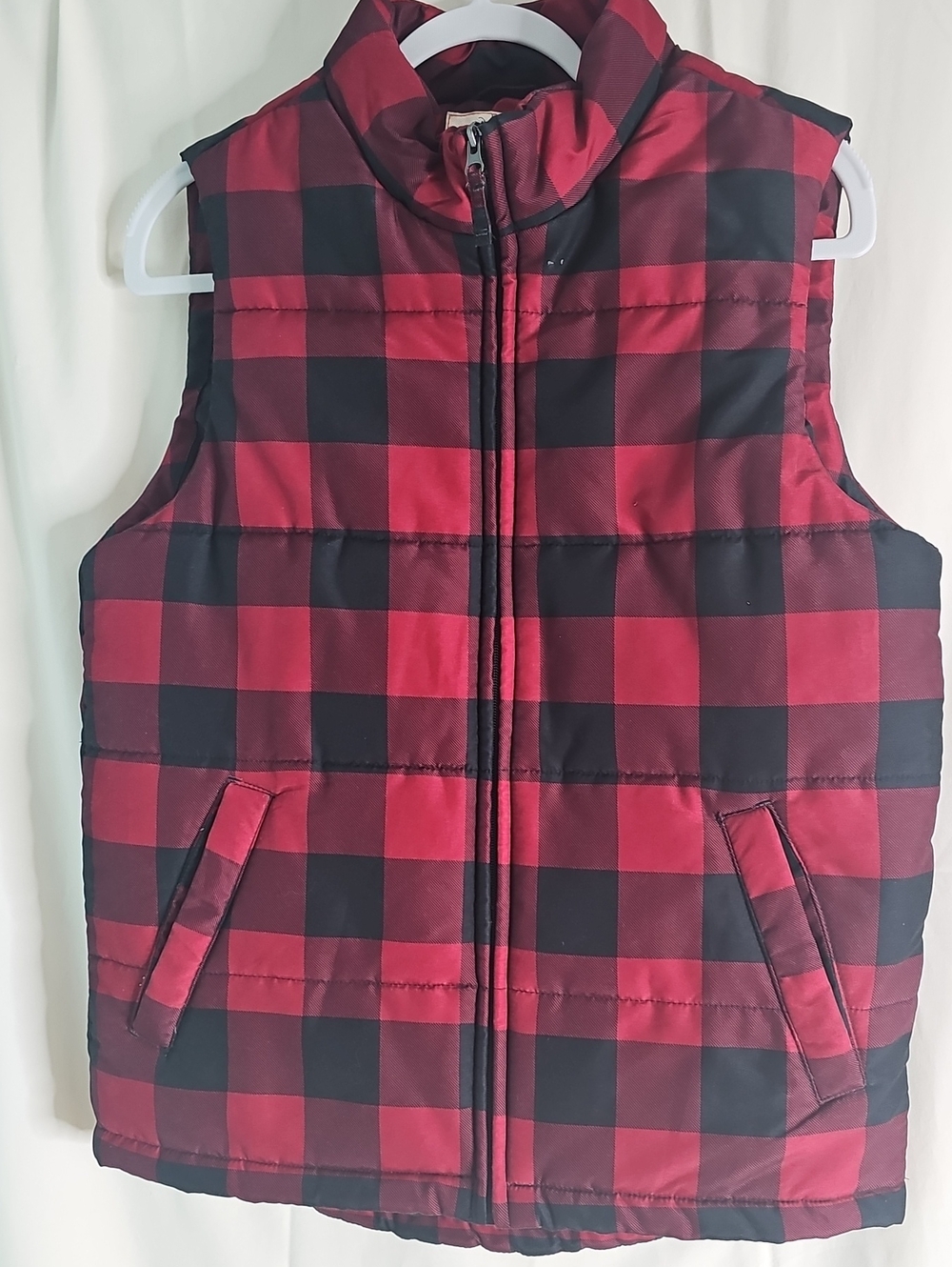 Original Weathetproof Vintage Red & Black Buffalo Plaid Puffer Vest
